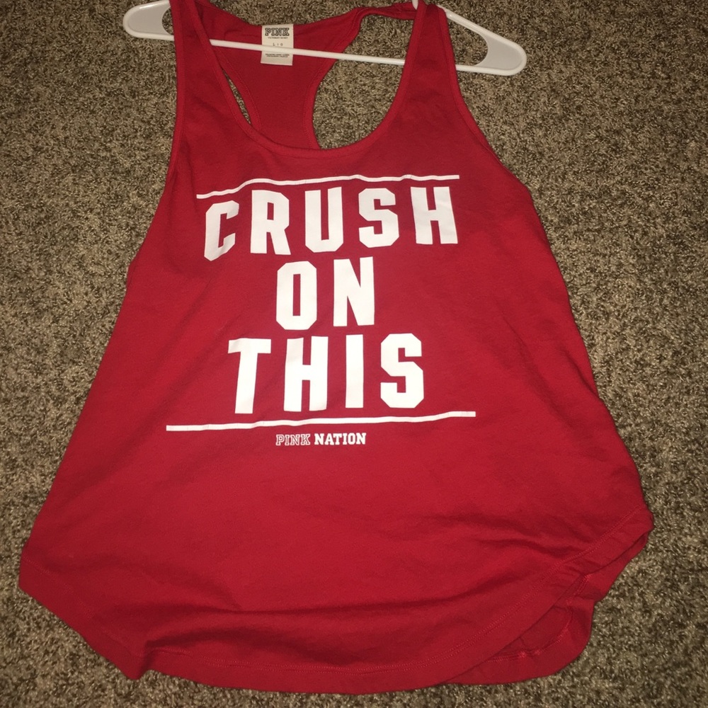 VS pink classic tank top